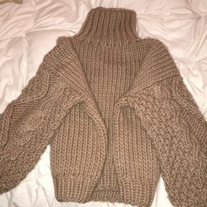 I LOVE MR MITTENS high neck diamond sleeve sweater